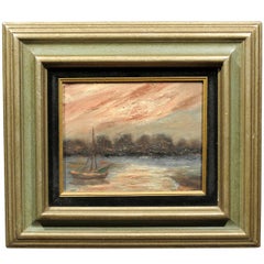 20th Century Impressionist Sailboat Painting