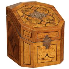 Large 18th Century French Walnut Knife Box with Elaborate Inlay 6