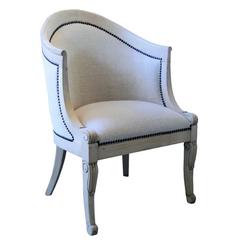 Vintage Barrel Back Exposed Frame Chair