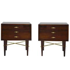 Paul McCobb Style Walnut Nightstands, 1950s
