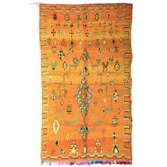 Stunning Saffron and Mint Moroccan Rug