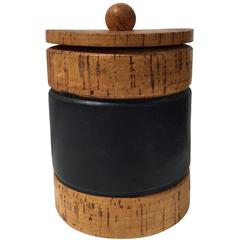 Dunhill Black Leather and Cork Humidor 6