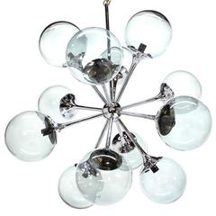 Lightolier 12 Globe Sputnik Chandelier