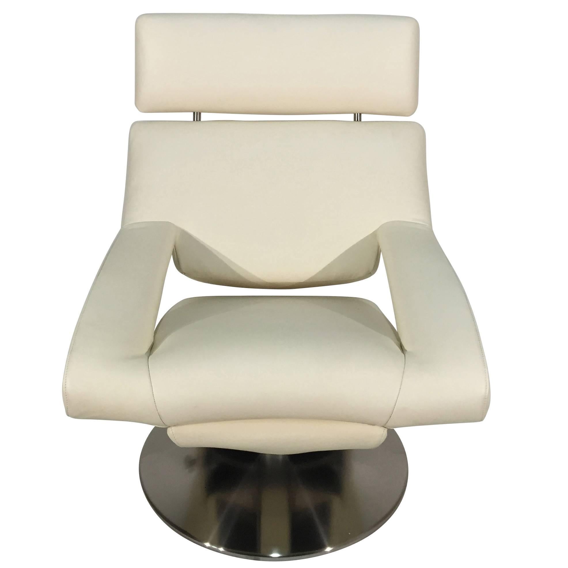 De Sede DS-255/11 Armchair in Leather Select Off-White For Sale