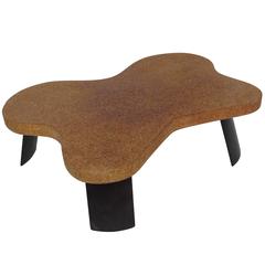 Rare Paul Frankl Cork Top Amoeba Coffee Table for Johnson Furniture