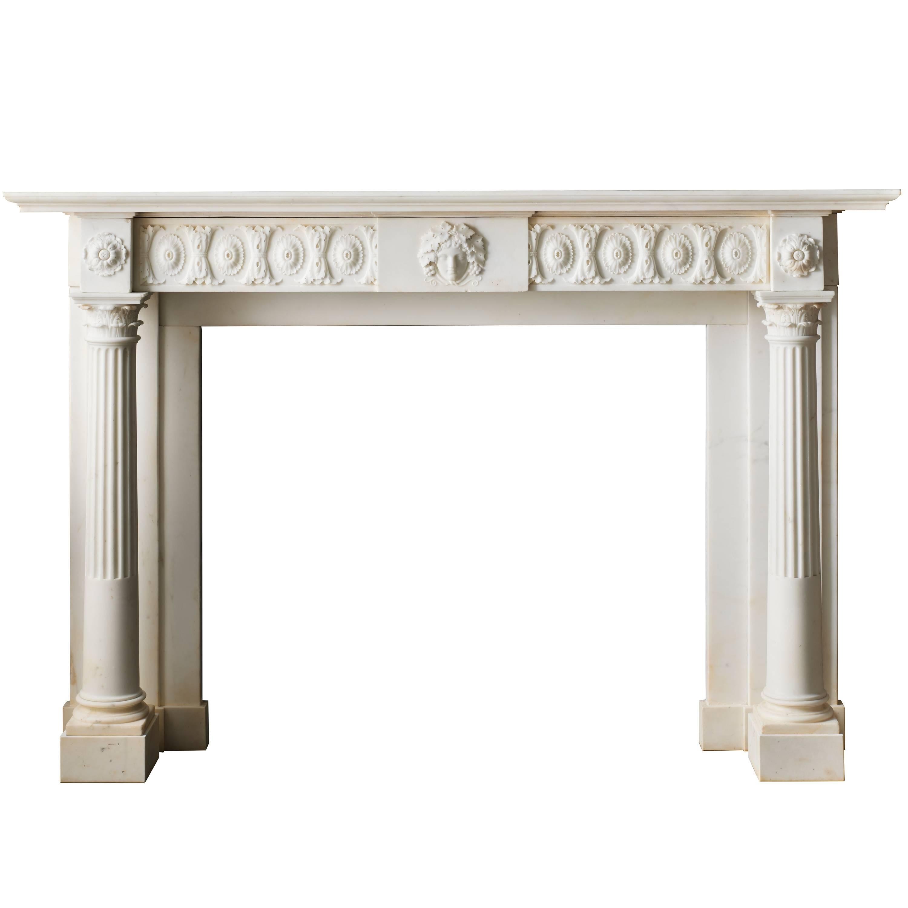 18th Century Regency Mantel in Statuary Marble