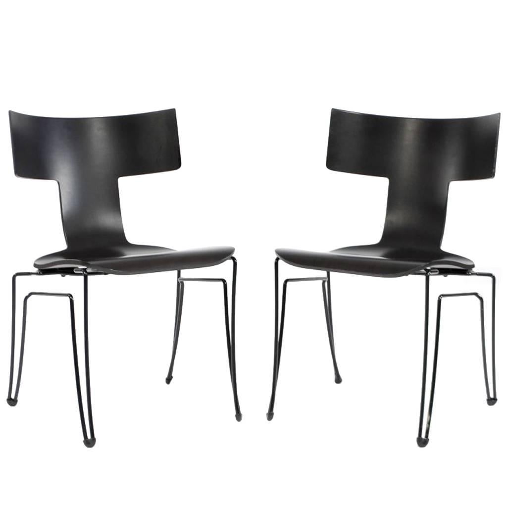 Pair of Anziano Chairs by John Hutton for Donghia