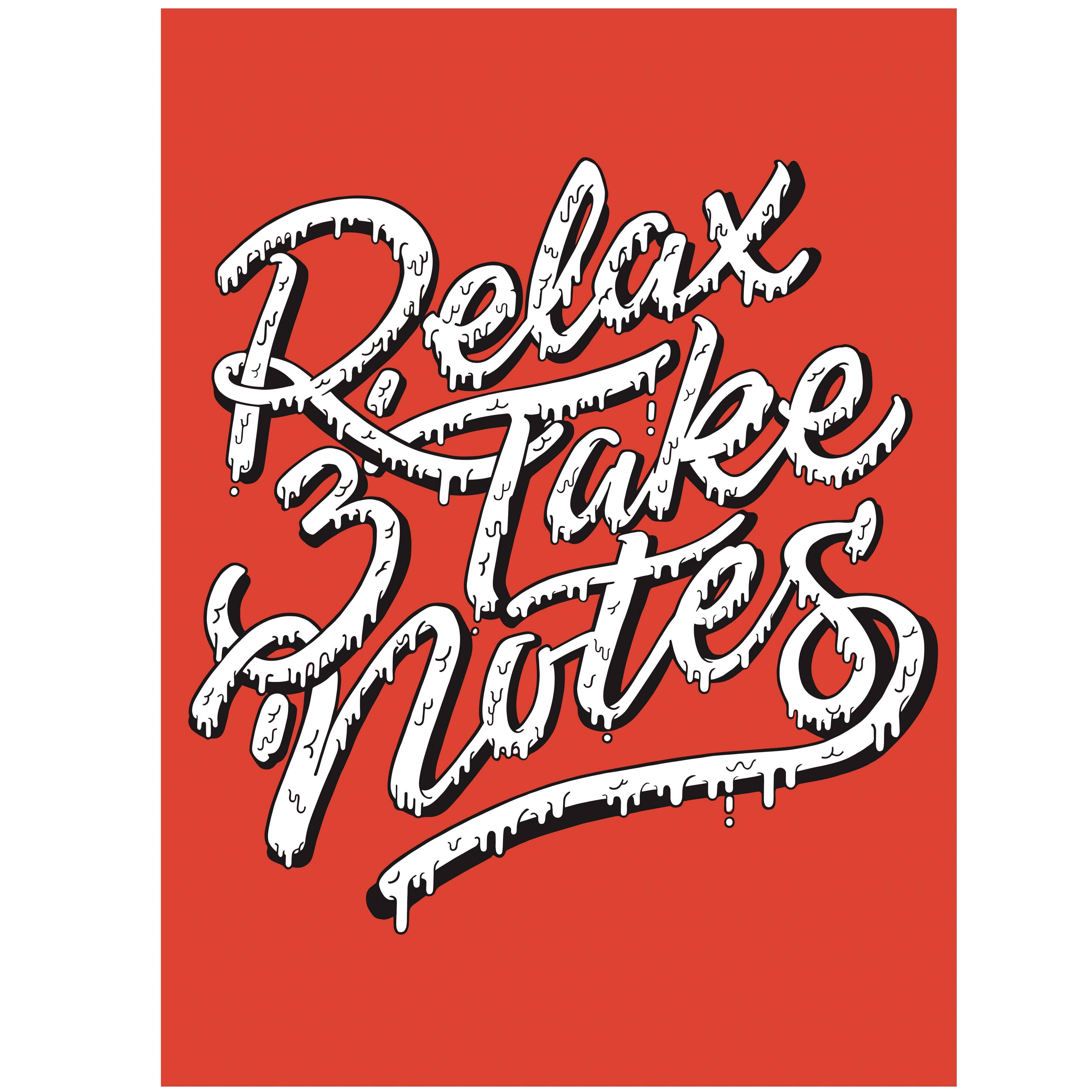 "Relax & Take Notes" Screenprint by MEGA For Sale