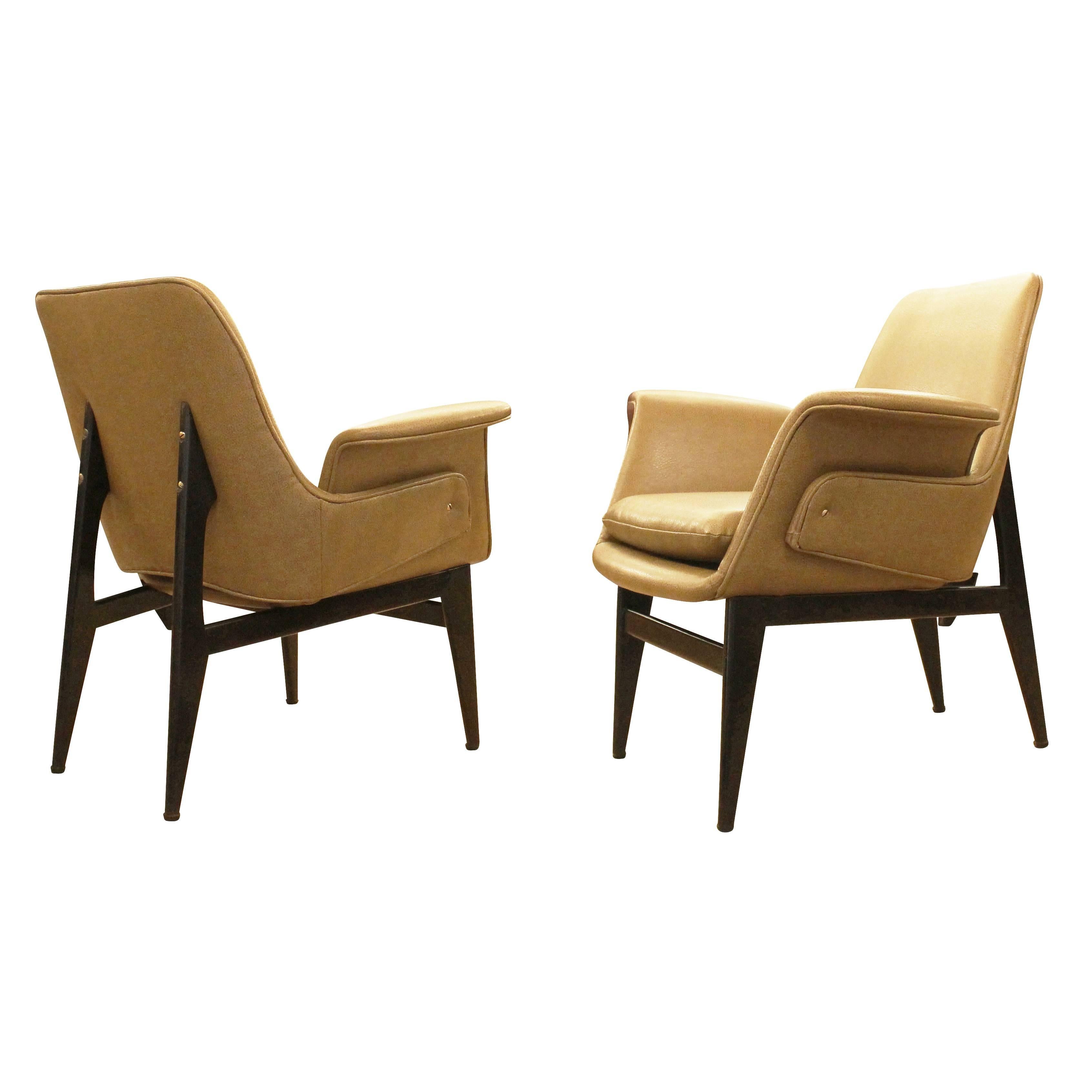 Diminutive 1960s Italian Lounge Chairs
