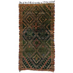 Vintage Green Beni M
Guild Rug, Berber Moroccan Rug with Tribal Style