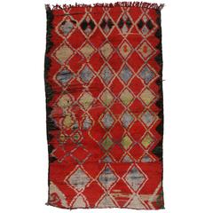 Mid-Century Modern Vintage Berber Moroccan Rug with Modern Tribal Style 9