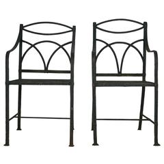 Pair of Wrough Iron Garden Chairs