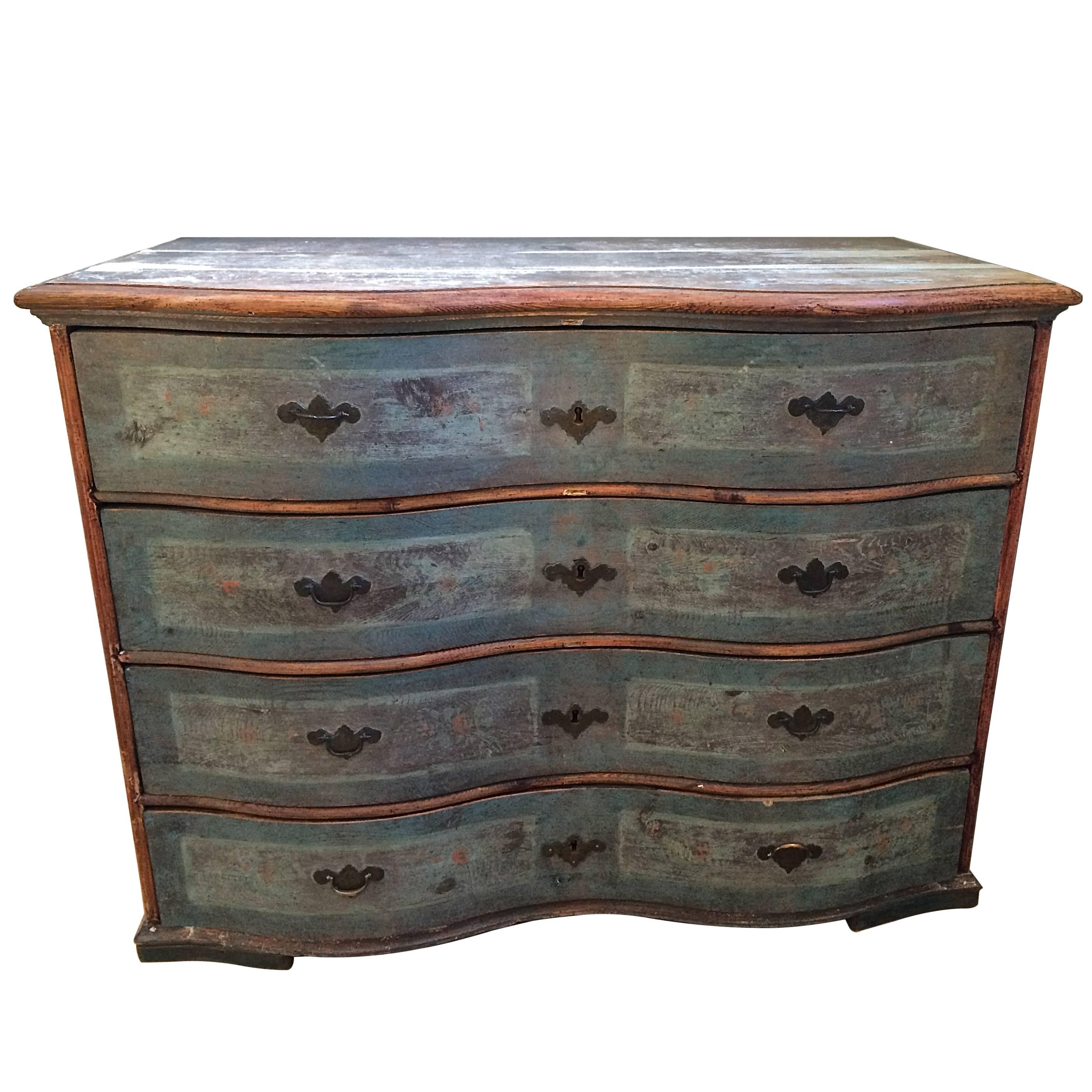 19th Century Painted Swedish Commode For Sale