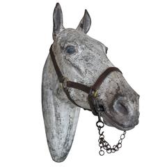 English Vintage Horse Head Sculpture