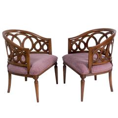 Pair of Elegant Loop Back Chairs 