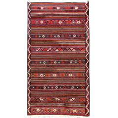 Vintage Turkish Kilim Flat-Weave Rug
