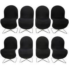 Vintage Verner Panton '1-2-3 System' Chairs, Set of Eight 