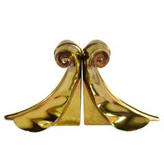 Brass Feather Bookends 8