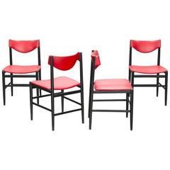Set of Four Chairs by Gianfranco Frattini for Cassina