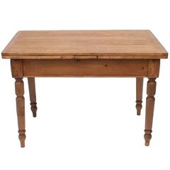 Antique Pine and Beech Drawleaf Table