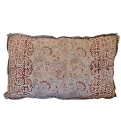 Custom Indian Batik Pillow