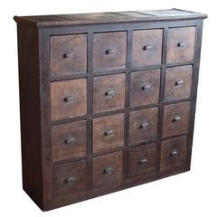 French Antique Bank of Drawers