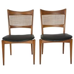 Pair of Edmund Spence Style Woven Back Chairs