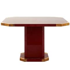 Vintage Red Lacquer Campaign Table