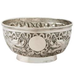 Chinese Export Silver Bowl - Antique Circa 1890 11