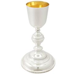 Irish Sterling Silver Chalice, Antique Edwardian