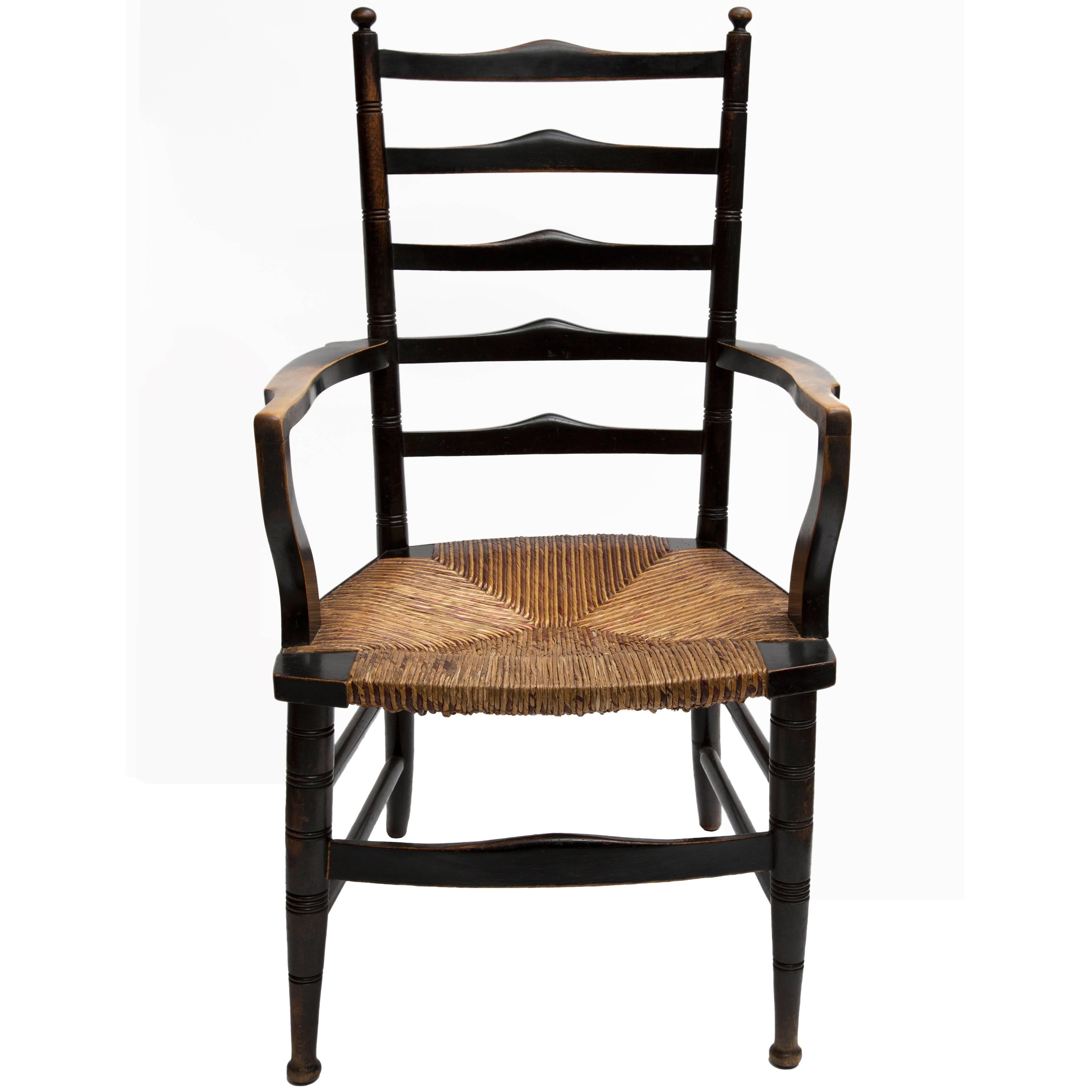 19th Century Liberty Ladder-Back Armchair For Sale