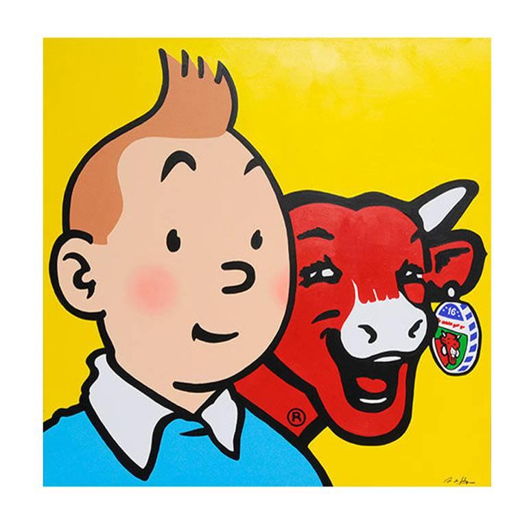 Tintin und Kuh von Antonio De Felipe, Spanien, 2003 im Angebot