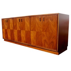 Exotic Wood and Walnut Buffet in the Manner of Renzo Rutili