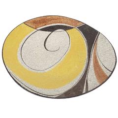Mid Century Modernist  Hand-Painted Ceramic Bowl Capron Vallauris Era
