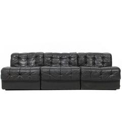 1970s Vintage De Sede DS 11 Modular Leather Sofa