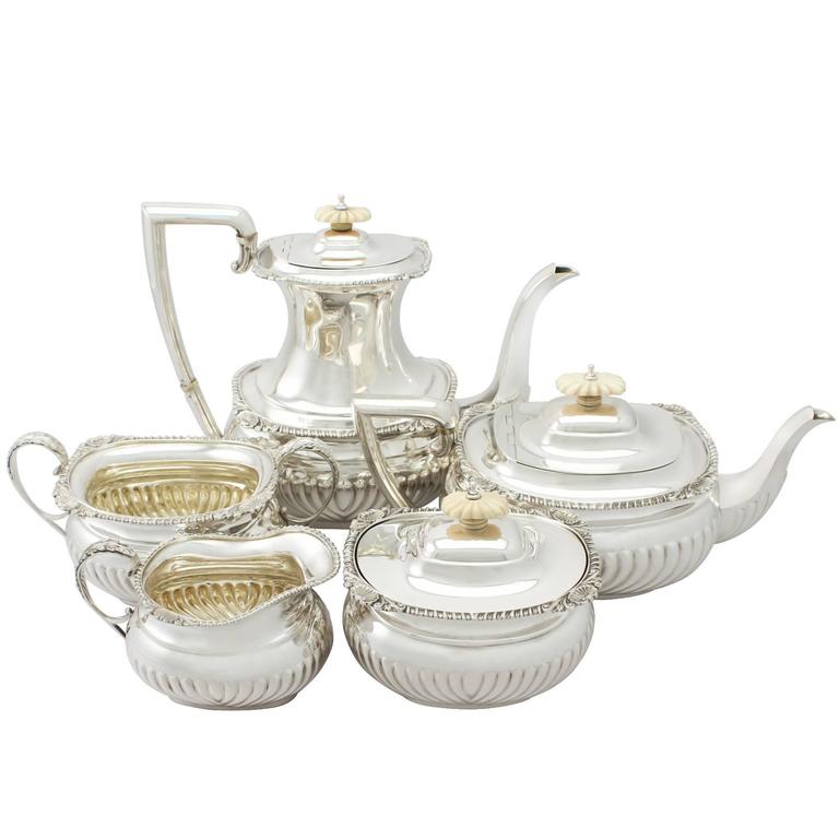 Antique Tiffany Winthrop Sterling Silver Coffee Service on Tray at 1stdibs