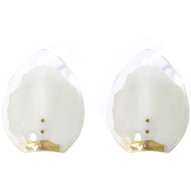 Four 1960s J.T. Kalmar Austria Sconces, Melted Murano Glass and Brass Wall Lights For Sale at ...