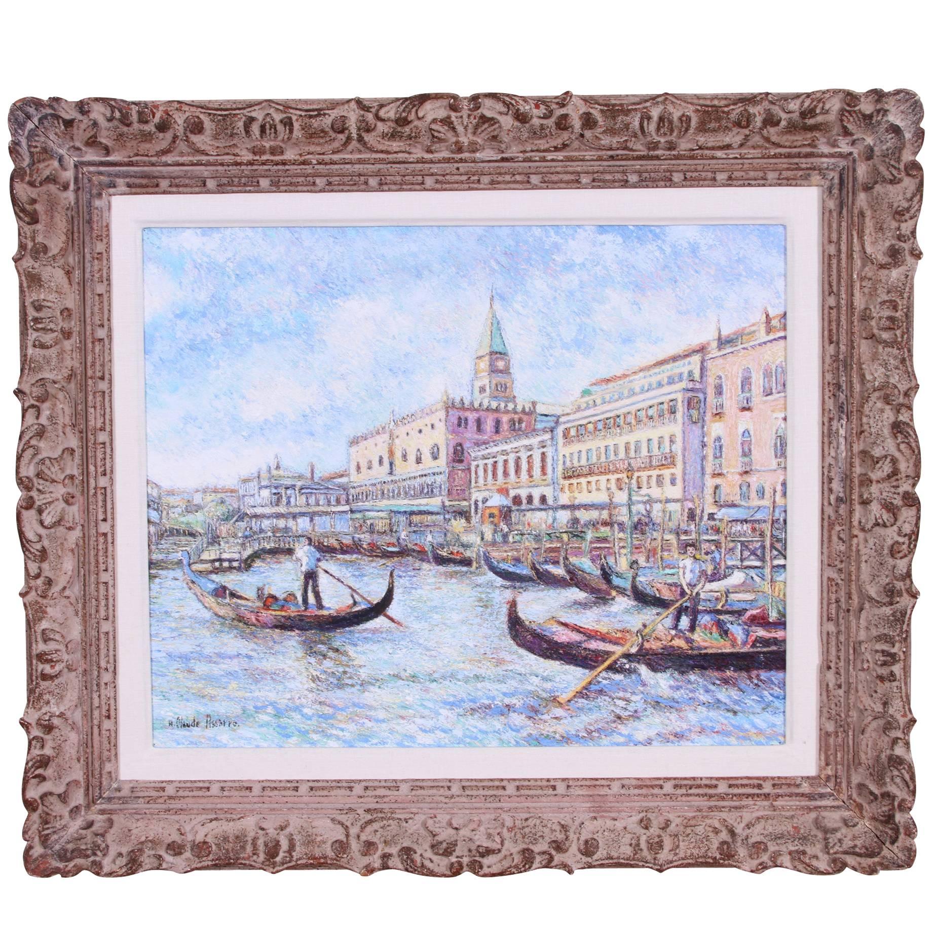 "Les Gondoliers De San Marco" Painting by Hugues Claude Pissaro