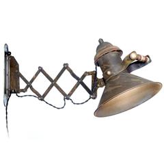 Antique Industrial Articulated Scissor Lamp