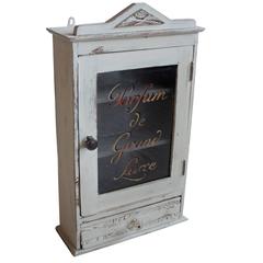 Small Vintage French Apothecary Cabinet