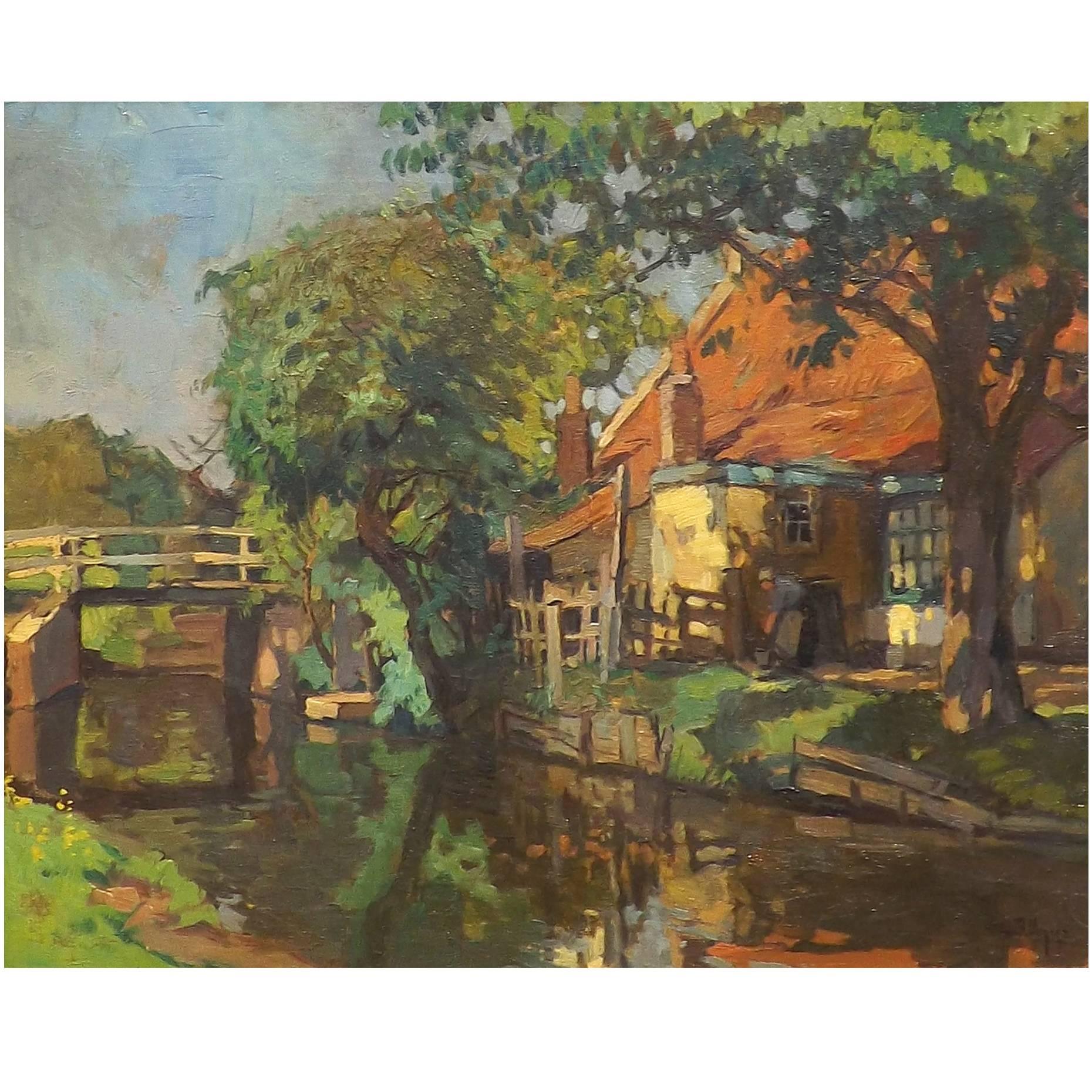 'Morning Chores' Oil Painting by Dutch Artist Ben Viegers