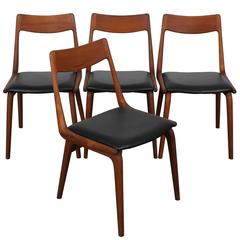 Mid-Century Modern Teak Dining Chairs by Erik Christensen, Set of Four