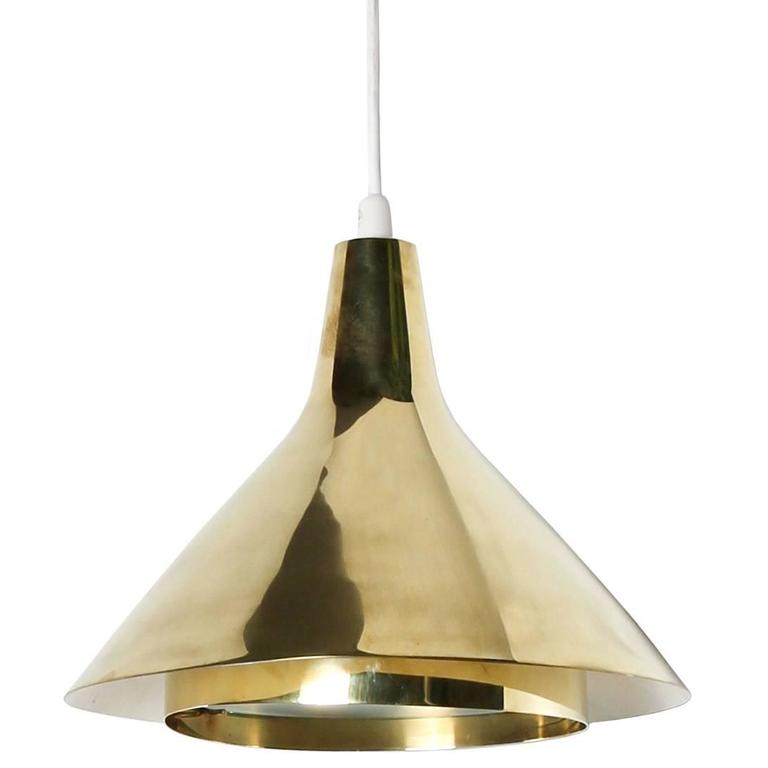 Paavo Tynell, Brass Ceiling Lamp, Idman Oy, 1950s at 1stdibs
