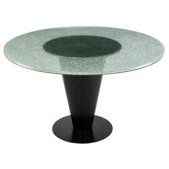 Joe D'Urso for Bieffeplast Conical Steel and Glass Dining Table