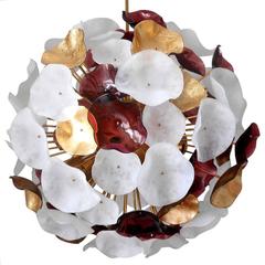 Modernist Murano Glass Globe Chandelier by Maria Maggi