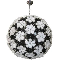 Italian Murano Glass Flowers Chandelier by Cenedese 4