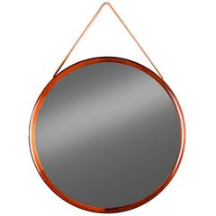 Round Mirror in Rosewood by Uno & ÖSten Kristiansson for Luxus 12
