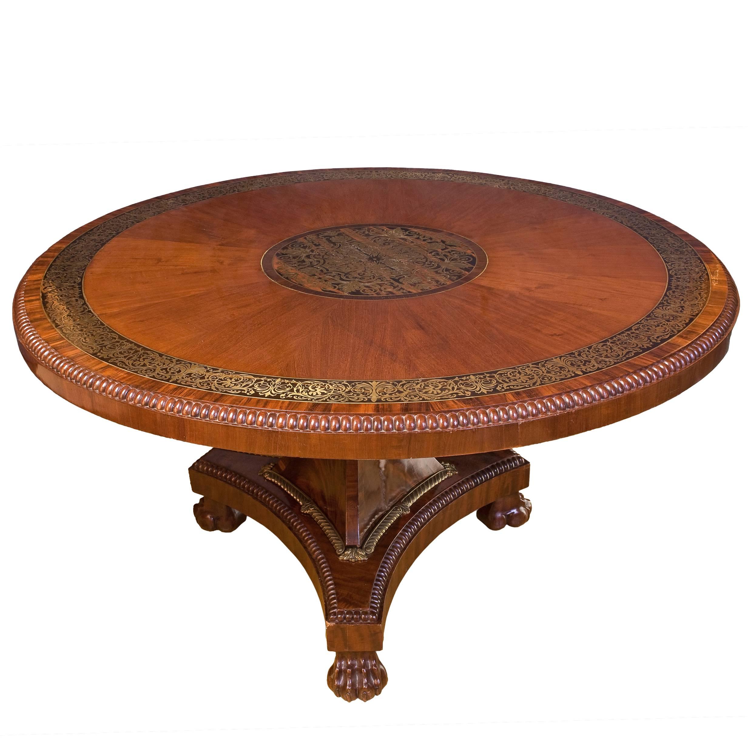 Fine Early 19th Century Regency Period Mahogahy Center Table For Sale