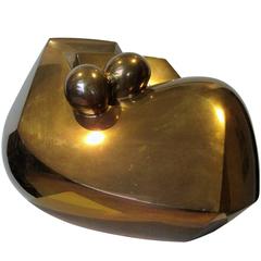 Emile Gilioli "la Dormeuse" Sculpture Polished Bronze