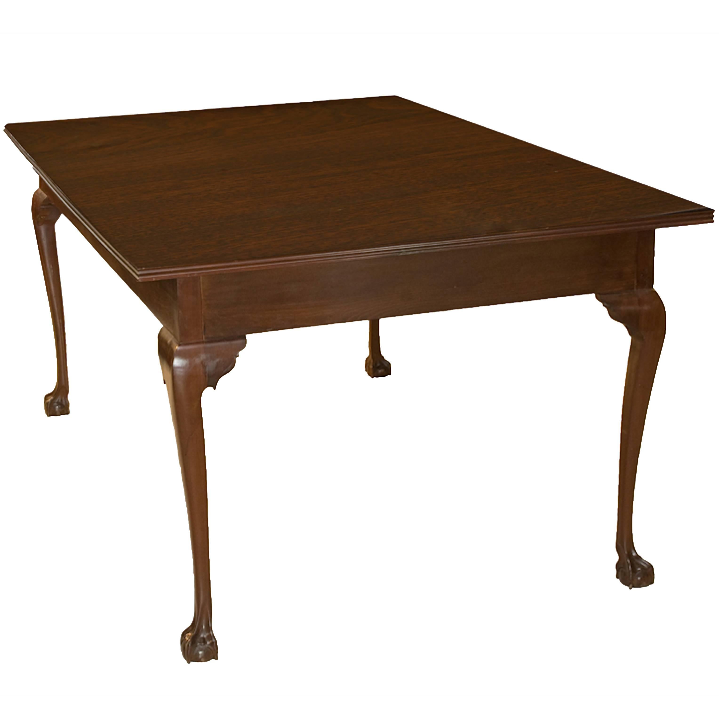 Solid Rosewood and Mahogany Dining Table, Early 19th Century For Sale